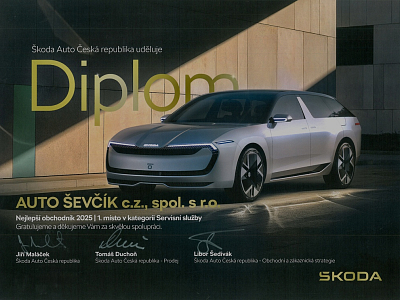 AUTO ŠEVČÍK – Nejlepší obchodník Škoda 2025 v servisních službách a další ocenění!